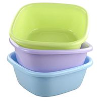 Yubine Plastic Wash Basin, 12 Quart Plastic Tubs, Colorful