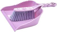 2 Pieces Hand Broom and Dustpan Set Mini Dustpan Brush Tiny Cleaning Broom for Table Desk Keyboard Car Dog Cat and Other Pets - Purple Set