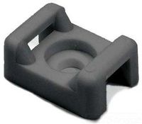 Hellermann Tyton CTM30C2 Cable Tie Mount, 0.2" Hole Diameter, 0.31" Max Tie Width, PA66, Black (Pack of 100)