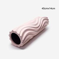 QIYUE Muscle Massage Stick Foam Roller Muscle Relaxation Massage Stick, Mace Fitness, Yoga Stovepipe Fascia Column Foam Roller / [45cm] Gouache Orange Wave Models Muscle Massage Stick