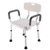 PLLP Medical Rehab Chair, Wheelchair,Lightweight Folding Adjustable Walker, Bathroom Reinforcement Non-Slip Home Elderly Bath Chair Pregnant Women Shower Stool Disabled Handrail Shower Bath Seat