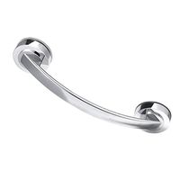 FTXJ Bath Safety Handle Suction Cup Handrail Grab Bathroom Grip Tub Shower Bar Rail (Silver B)