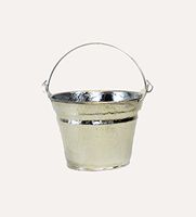 Quarter Gallon Galvanized Pail with Handle-4 inches High x 6 inches Diameter