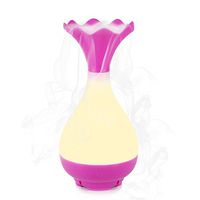 LAFEINA Unique Romantic Portable 95ml Magic Bottle USB Ultrasonic Aromatherapy Humidifier Essential Oil Aroma Diffuser with LED Night Light (Pink)
