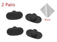 BEHLINE 2 Pairs Soft Silicone Replacement Nose Pads for Mykita Sunglasses Eyeglasses Snap On/Push-in,Anti-Slip (Black)