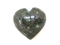 Jet Energized Authentic Ocean Jasper Puffy Heart Stone Free Booklet Jet International Crystal Therapy Spirit Guide Stone White Crystal Therapy Healing Chakra Balancing Image is JUST A Reference