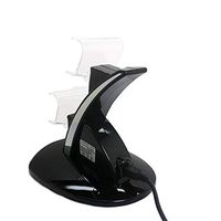 MeterMall Protable USB LED Dual Dock Charging Station Cradle Stand for PS4 Wireless Controller