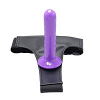FENICAL Adjustable Strap On with Silicone Dildo for Lesbian Women Size Large Purple
