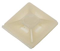 Cable Tie Mounting Pad, 4-Way, Natrl, PK100