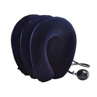 Glumlly Cervical Traction Full Velvet Fabric,Air Relax Ergonomics,Collar for Home Traction-Multiple Colors to Choose from,A