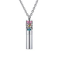 Diffuser Necklace with Dispenser and Container Stainless Steel Aromatherapy Essential Oil Diffuser Pendant Locket Necklace with 8 Pad Jewelry for Women Valentine Day