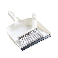 Broom Home Portable Mini Plastic Broom Set Sofa Table Cleaning Tool With Comfortable Handle Size 27 21cm White