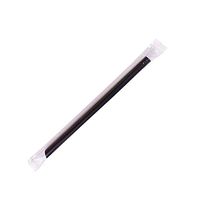 Karat C9060s (Black) 9" Boba Straws (10mm Diameter), Poly-Wrapped, Solid Black (Case of 1600)