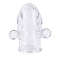 Adullt Toys PË-Nís Mássager with 2 Caps Male Ma?`t?br?tór Cup Delay Lasting Trainer Men's Gláns Víbratore for Man,Make Your Strong Amuum-SC (Color : Clear)