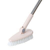 Frjjthchy Multipurpose Floor Scrub Brush Rotatable Long Handle Brush for Clean Bathroom Kitchen