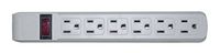 6 Outlet Surge Protector 15A 120V with Flat Rotating Plug 10ft Power Cord 3 Prong 6 Outlet Power Strip with 10 Feet Power Cable and 360 Degree Rotating Plug, Gray CNE676142 (2 Pack)