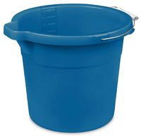 18 Quart 17 L Heavy Duty Sturdy Spout Pail Bucket Organizer Household Cleaning Supplies Projects Mopping Storage Comfortable Durable Grip Pour Handle with Volume Marks-Blue