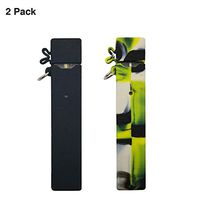 Silicone case for JUUL, Anti-Slip Cover Sleeve Wrap Gel Fits JUUL Pen (Black & Black-White-Yellow)