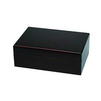 Quality Importers Trading Traveler 10 Mahogany Travel Humidor for 10 Cigars, SureSeal Lid Technology, 1 Round Humidifier, Mahogany Finish