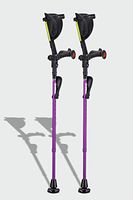 Ergobaum 7G by Ergoactives. 1 Pair (2 Units) of Ergonomic Forearm Crutches - Adult 5' - 6'6'' Adjustable (Purple)