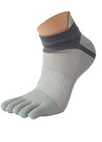 ChunYiYi 🍄 Accessories 1 Pair Men Mesh Sports Running Moisture Absorption Five Finger Toe Socks Breathable HIGH Elasticity Socks (Gray)