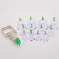Braceus 12Pcs Medical Vacuum Cupping Cup Suction Therapy Device Body Massage Health Care Smooth Edge Cups for Comfort Easy to Use Pressure Release Valves Removable Bio Magnetic Points