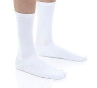 Mojo Coolmax Compression Socks Knee Hi 15-20mmHg Closed Toe White XL