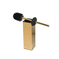 kelangde Freestanding Solid Stianless Steel 304 Toilet Bowl Brush and Holder for Bathroom Storage and Organization - Space Saving, Sturdy, Deep Cleaning, Covered Brush (Gold)
