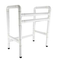 AXD Toilet Surround Rail Safety Frame, Bathroom Stainless Steel Anti-Slip Handrail with Luminous Circle, for Handicapped Disabled Elderly