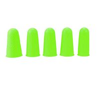 uxcell Silicone Finger Protectors Covers Caps for Hot Glue Wax Rosin Resin Honey Adhesives Scrapbooking Sewing in 3 Sizes Small, Medium, Large 5 in 1 Green