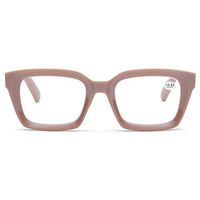 Retro Desinger 50mm Large Lens Square Reading Glass Big Eyeglass Frames (Coffee, 2.25)