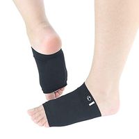 Ibnotuiy 2 Pairs Nylon Compression Arch Support Sleeves Sock for Women Men Plantar Fasciitis Socks Arch Socks with Massage Point