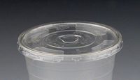 Clear Compostable PLA Flat Lid for Compostable Cold Beverage Cup (100 Lids) - AB-310-4-110