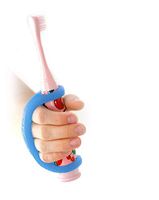 EazyHold Silicone Adaptive Aid (Infants to Adults) for Individuals with Limited Hand Mobility, Cerebral Palsy, Stroke. Perfect for Occupational Therapy or Physical Therapy use (Blue - 5 1/4"- 2 Pack)