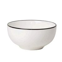 BBSEQ Porcelain Bowls, Shape Porcelain Bowl for Cereal, Soup, Ramen, Rice Bowls, White