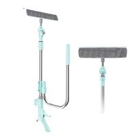 HUINING Arrival Telescopic Window Cleaning Tool Smart Angle Adjust Wash Bar Cleaner with Squeegee for External Double Faced Window with Spray Head & Extension Pole