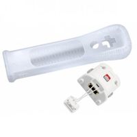 White Motion Plus Adapter + Silicone Sleeve for Nintendo Wii