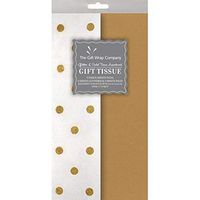 The Gift Wrap Company Coordinated Glitter Dot Assortment Tissue, Gold