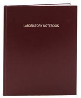 BookFactory Lab Notebook - 168 Pages (.25" Grid Format), 8 7/8" x 11 1/4", Burgundy Cover, Smyth Sewn Hardbound Laboratory Notebook (LIRPE-168-LGR-A-LMT1)