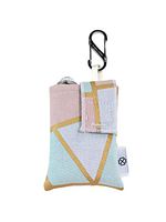 PumpCases Designer Insulin Pump Case w/Carabiner Clip (AccuChek Combo, Pink Mint Gold)