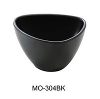 Yanco MO-304BK Moderne 4" Triangle Bowl 8 OZ, Black, Melamine, Pack of 48