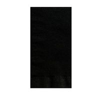 Hoffmaster 056814 Dinner Napkin with Decorative Inner Pack, Coin Embossed, 2-Ply, 1/8 Fold, 17" Length x 17" Width, Black (Case of 600)