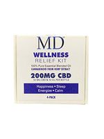 MD Wellness Relief Kit (Pack of 4) | Calm, Happiness, Sleep & Energize Essential Oils Blend | Therapeutic Grade, Unadulterated & 100% Pure