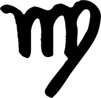 Ranger Products Virgo Zodiac Sign (a) - Astrology Car Decal Window Sticker (White Color Decal) - Die Cut Decal Bumper Sticker for Windows, Cars, Trucks, Laptops, Etc.