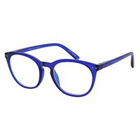 MARE AZZURO Reading Glasses Women Round Readers 0 1.0 1.25 1.5 1.75 2.0 2.25 2.5 2.75 3.0 3.5 4.0 5.0 6.0 (Blue 200)