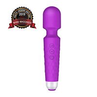 Upgraded Powerful Viberate Massager with 20 Magic Vibration Modes, Whisper Quiet, Waterproof, Handheld, Cordless for Neck Shoulder Back Body Massage, Sports Recovery & Muscle Aches - Purple