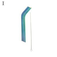 Other Bar Accessories - 5pcs Set Colorful Reusable Drinkingstraw Stainless Steel Metal Straw With 1cleaner Brushfor - Viking Thumb Gothic Ring Lion Steel Korean Ring Ring Men Spider Ring Dinner