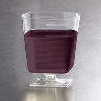 Plastic Wine Glasses Square 1 Piece Design 10 Per Pack