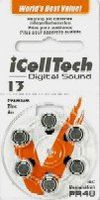 iCellTech Size 13 Hearing Aid Batteries (6 batteries)