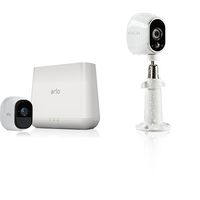 Arlo Pro - Wireless Home Security Camera System with Siren | Rechargeable, Night vision, Indoor/Outdoor, HD Video, 2-Way Audio, Wall Mount | Cloud Storage | 1 camera kit (VMS4130) w/ Extra Wall Mount
